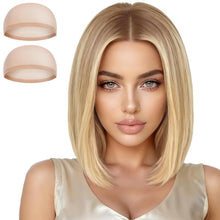 Neon Bob Perücke – Kurz, Glatt, 35cm, Platinfarben