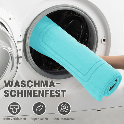 5-teiliges Badezimmerteppich-Set Blaugrün, weich & rutschfest