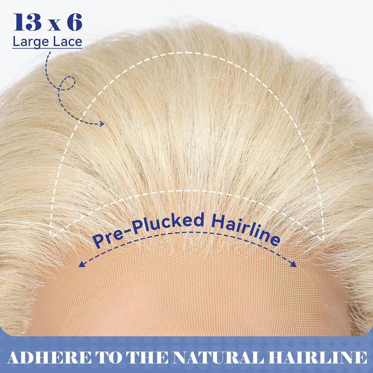 Platinblond Lockenperücke 24 Zoll 13x6 HD Spitze