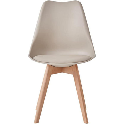 Runder Esstisch Set Holz 100x100cm mit 4 Stühlen Khaki