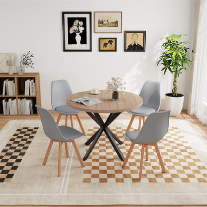 Runder Esstisch Set mit 4 Stühlen – Modernes Esszimmer Möbel