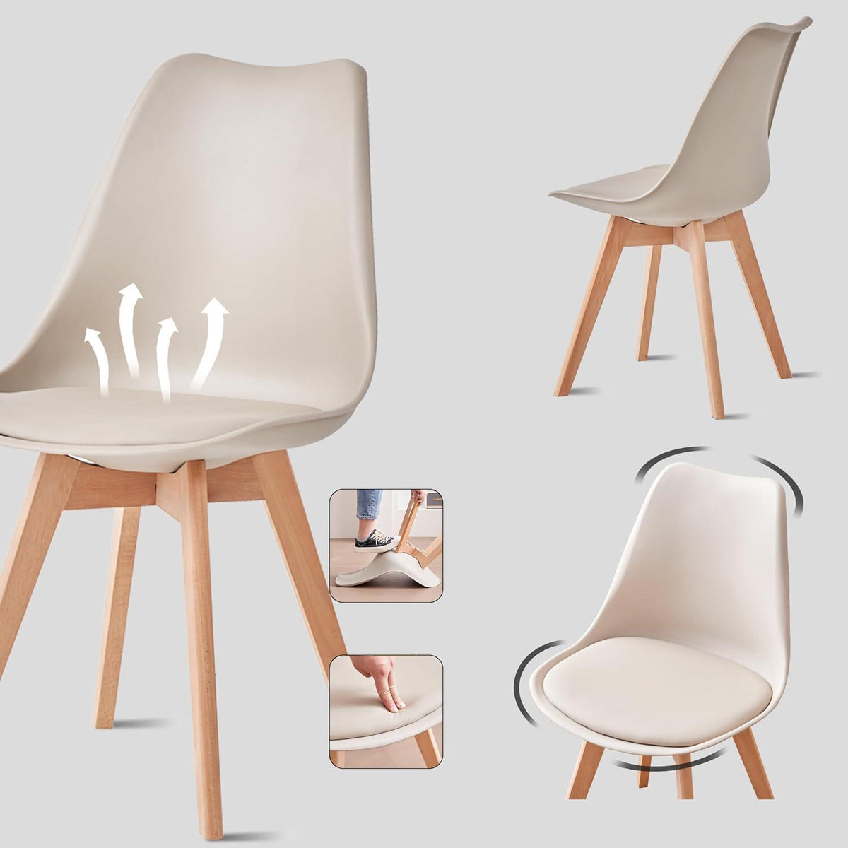 Runder Esstisch Set mit 4 Stühlen – Modernes Esszimmer Möbel