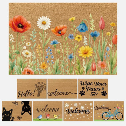Vintage Wildflower Fußmatte – Rutschfest & Dekorativ 43x76cm