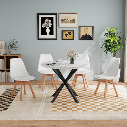 Runder Esstisch Set mit 4 Stühlen – Modernes Esszimmer Möbel