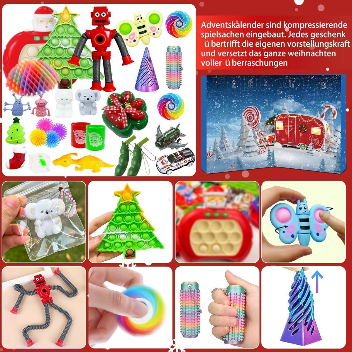 Fidget Adventskalender 2026 für Kinder – Stressabbau & Spielspaß