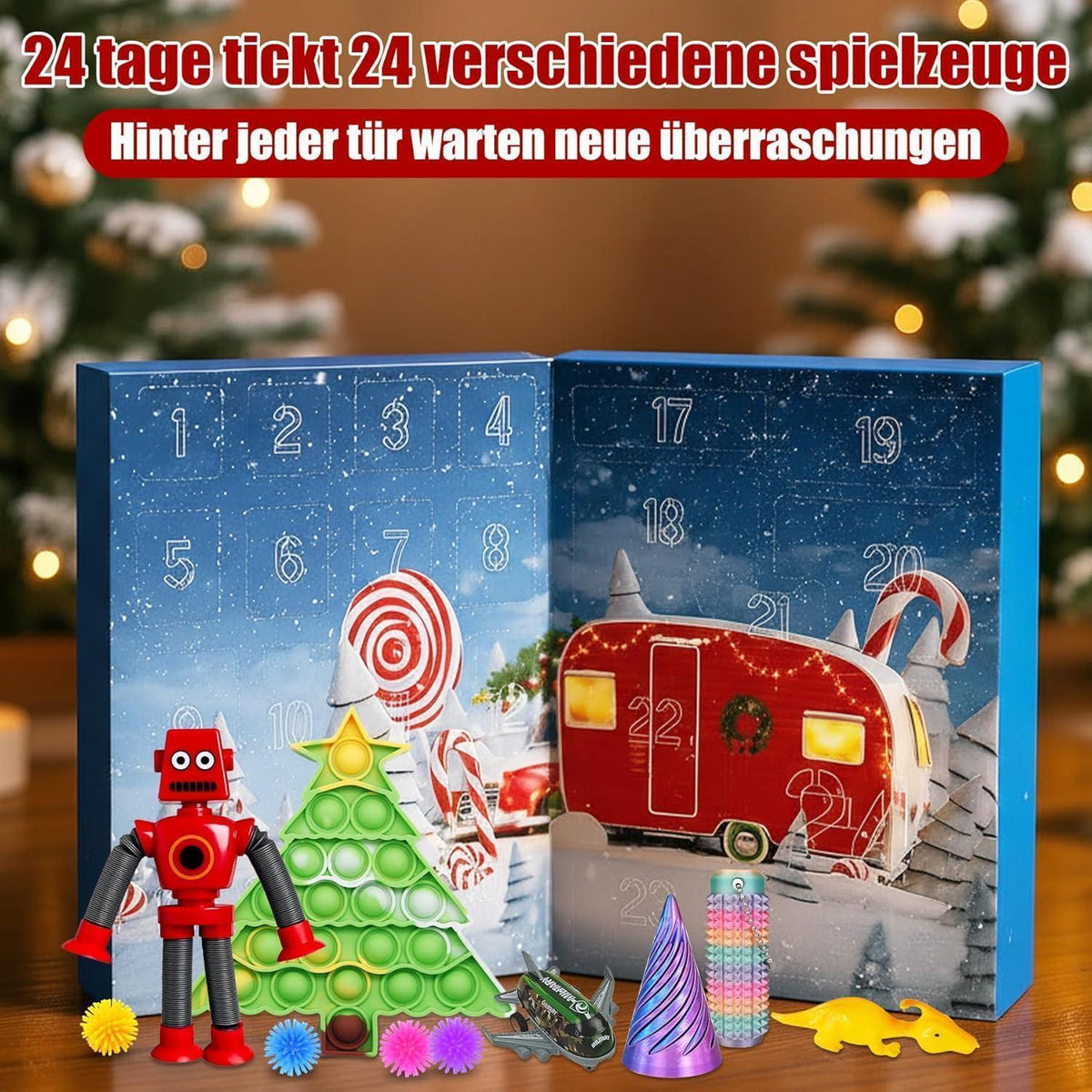Fidget Adventskalender 2026 für Kinder – Stressabbau & Spielspaß