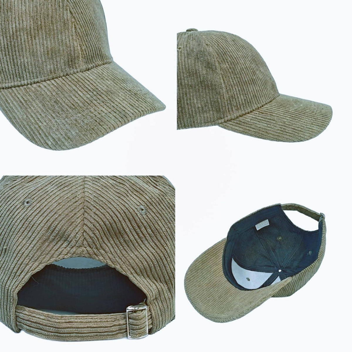 Cord Baseball Cap Damen Herren Verstellbar Warme Winter Mütze Armeegrün