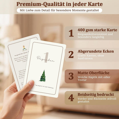 Achtsamkeits-Adventskalender für Frauen mit 24 Affirmationskarten