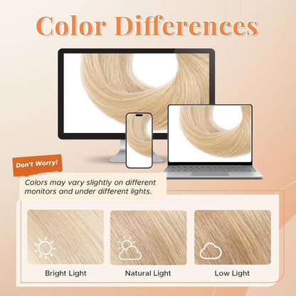 Blond Haarverlängerung Clip-In 40cm Echthaar – 45g