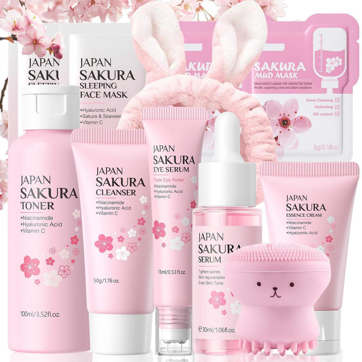 Sakura Skin Care Set – Beauty Geschenk für Mädchen & Frauen