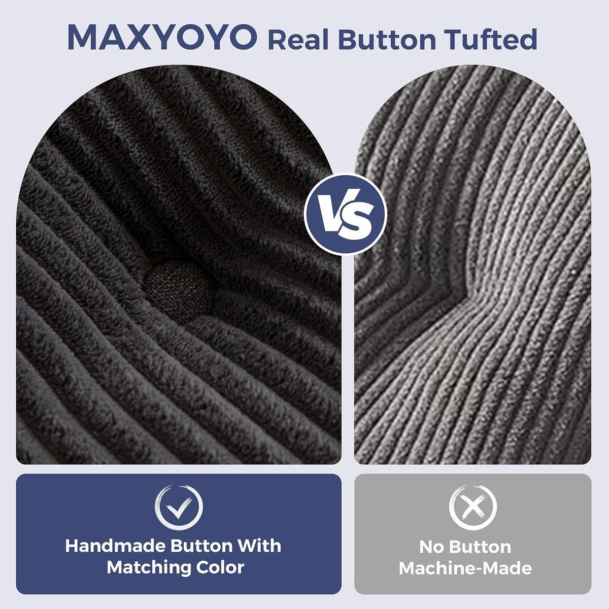 MAXYOYO Ecksofa Cord Stoff mit Getränkehaltern, Modular & Bequem