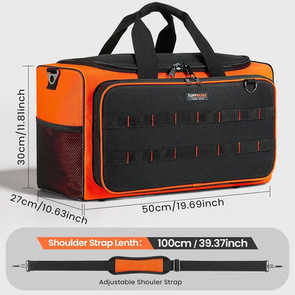 Werkzeugtasche 14 Taschen 50x29x26cm Robust 600D Schwarz-Orange