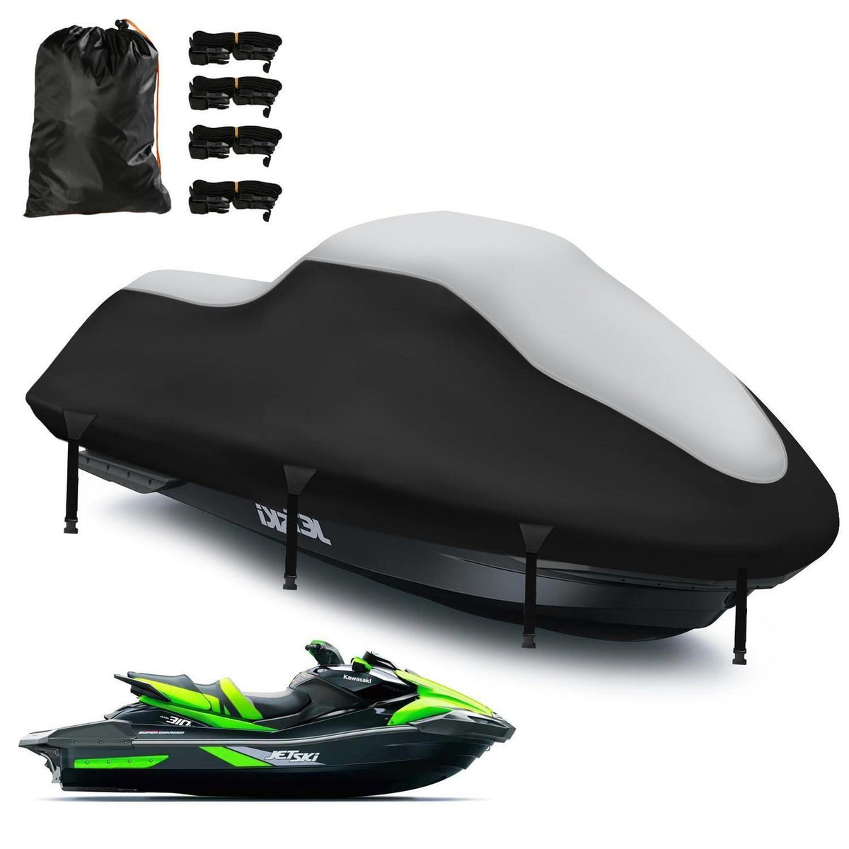 Jet Ski Abdeckplane 900D Wasserdicht mit Belüftung