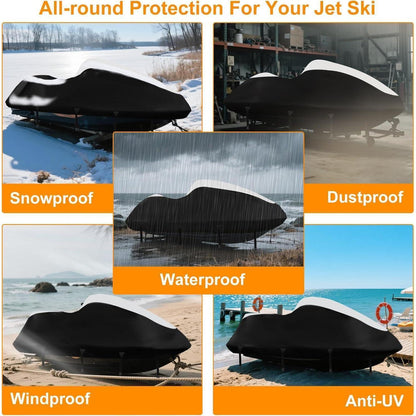 Jet Ski Abdeckplane 900D Wasserdicht mit Belüftung