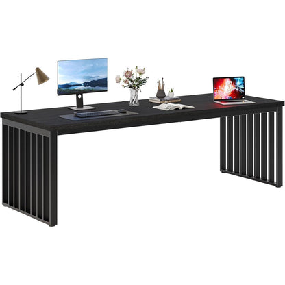 Großer Schreibtisch 180cm – Home Office PC Tisch mit Metallgestell