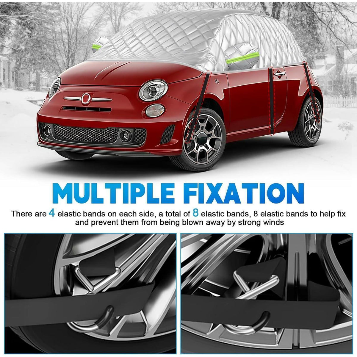 Halbgarage Auto Schutzhülle Fiat 500 2007-2025