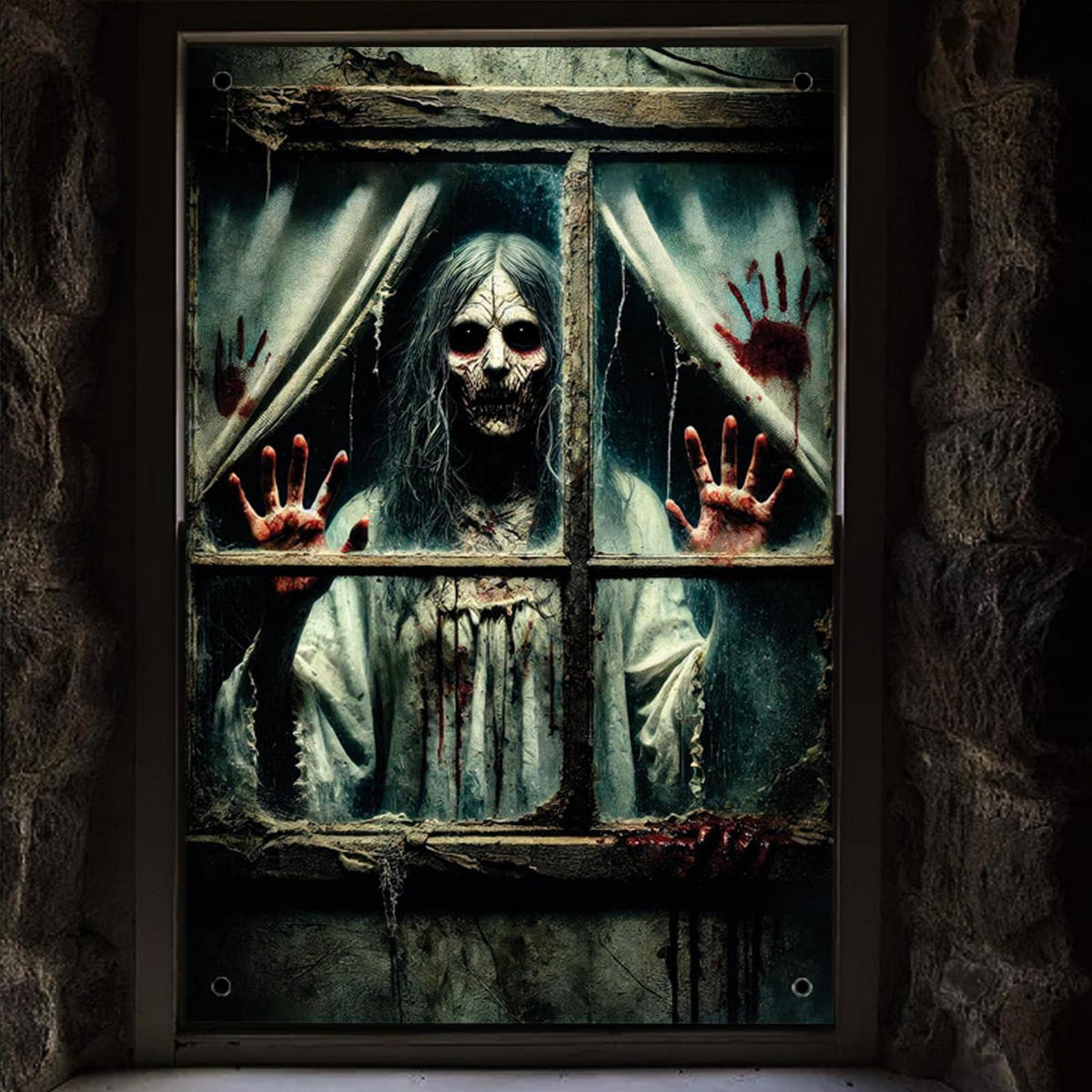 Halloween Fensterbild Geisterdeko – Gruselige Party Deko