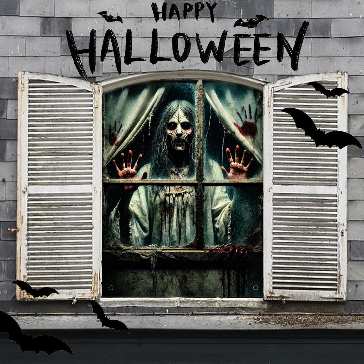 Halloween Fensterbild Geisterdeko – Gruselige Party Deko