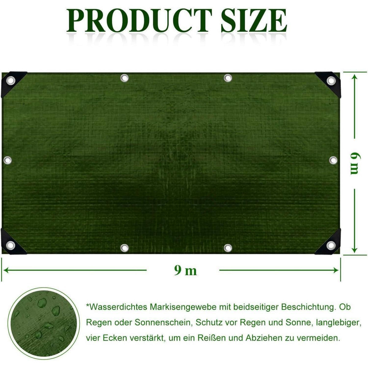 Wasserdichte Abdeckplane 6x9m – Robust & Vielseitig für Garten & Auto