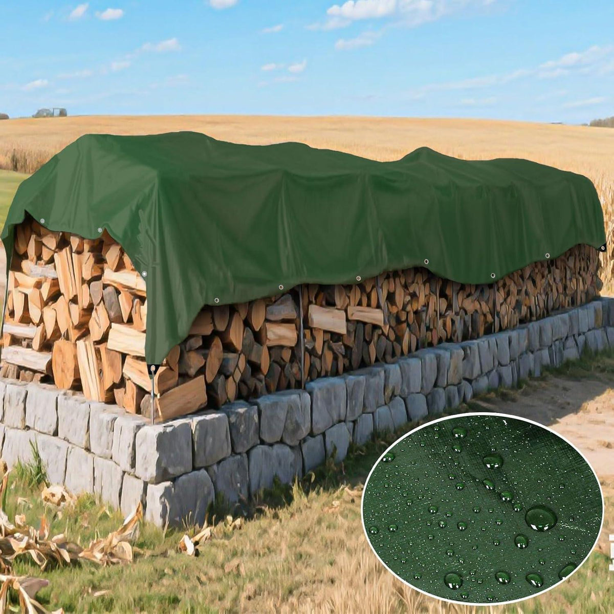 Wasserdichte Abdeckplane 6x9m – Robust & Vielseitig für Garten & Auto