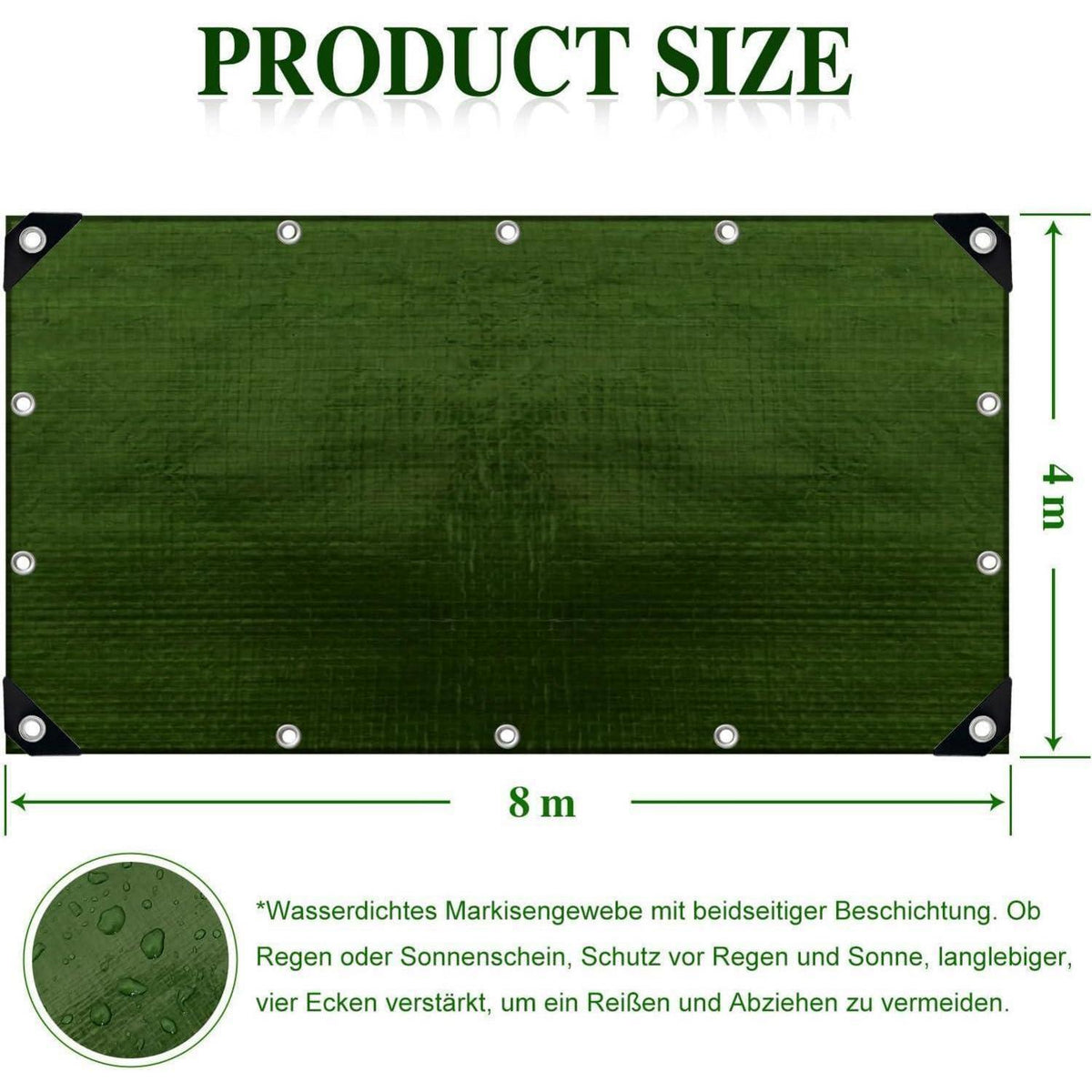 Wasserdichte Abdeckplane 4x8m – Robust & Vielseitig für Garten & Auto