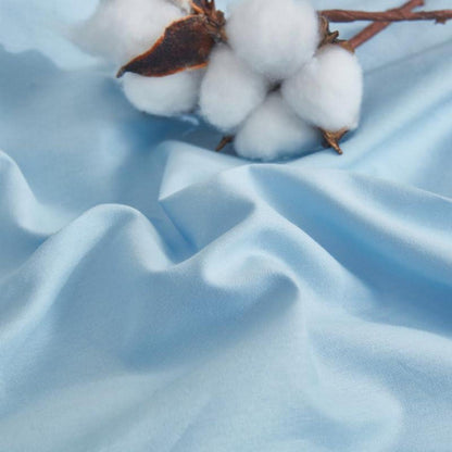 Mako Satin Bettwäsche Set 135x200 cm Hellblau Baumwolle