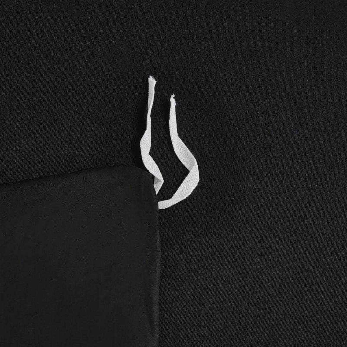 Mako Satin Bettwäsche Set 220x240 cm Schwarz 3-teilig