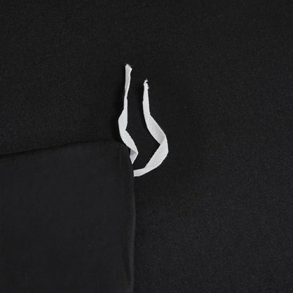 Mako Satin Bettwäsche Set 220x240 cm Schwarz 3-teilig