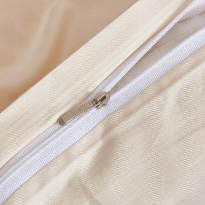 Mako Satin Bettwäsche Set 135x200cm Beige Baumwolle 4tlg.