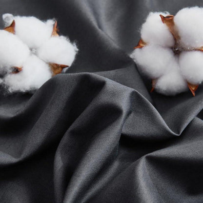 Mako Satin Bettwäsche Set 220x240cm Grau Baumwolle