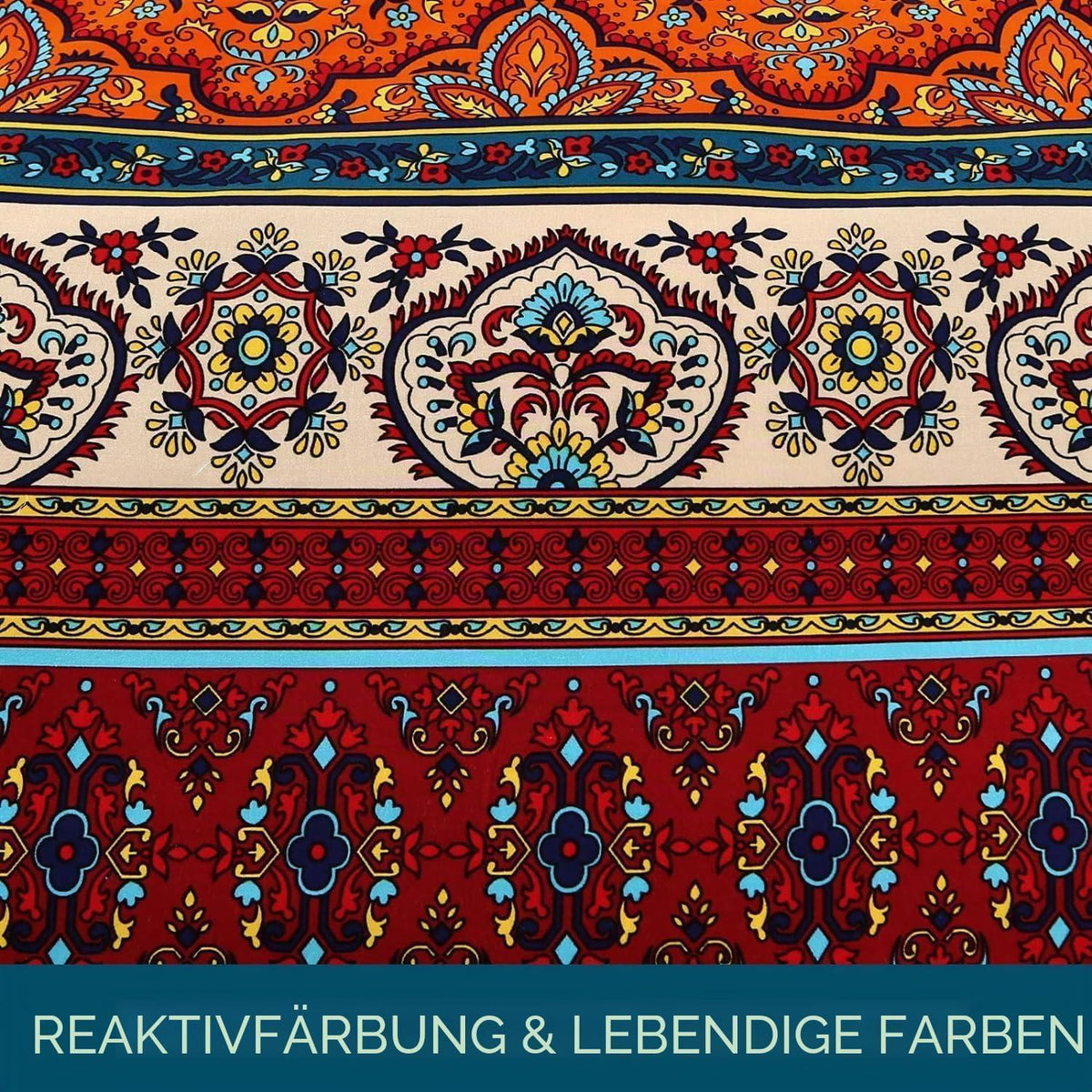 4teilige Baumwoll Bettwäsche 135x200 - Ästhetisch Bunt Vintage