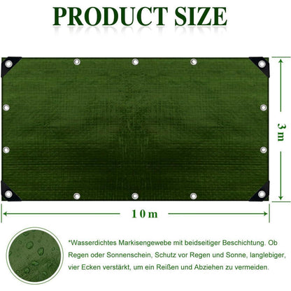 Wasserdichte Abdeckplane 3x10m – Robust & Vielseitig für Garten & Auto