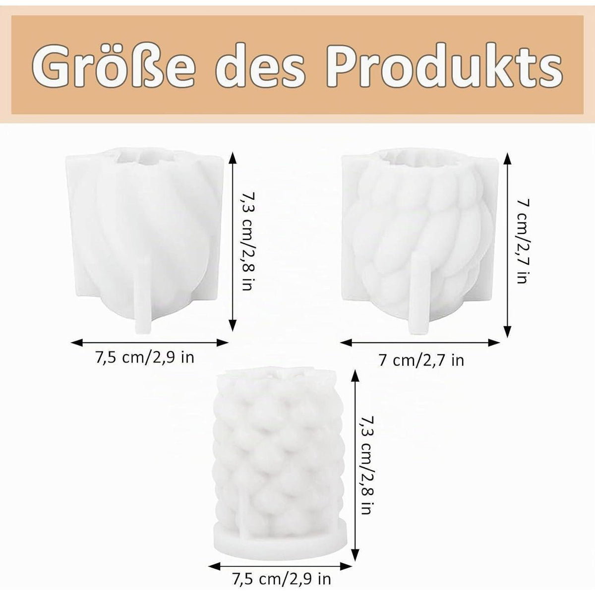 Silikon Kerzen Gießform Set | 3D Kerzenformen für DIY Duftkerzen