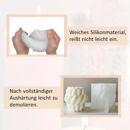 Silikon Kerzen Gießform Set | 3D Kerzenformen für DIY Duftkerzen