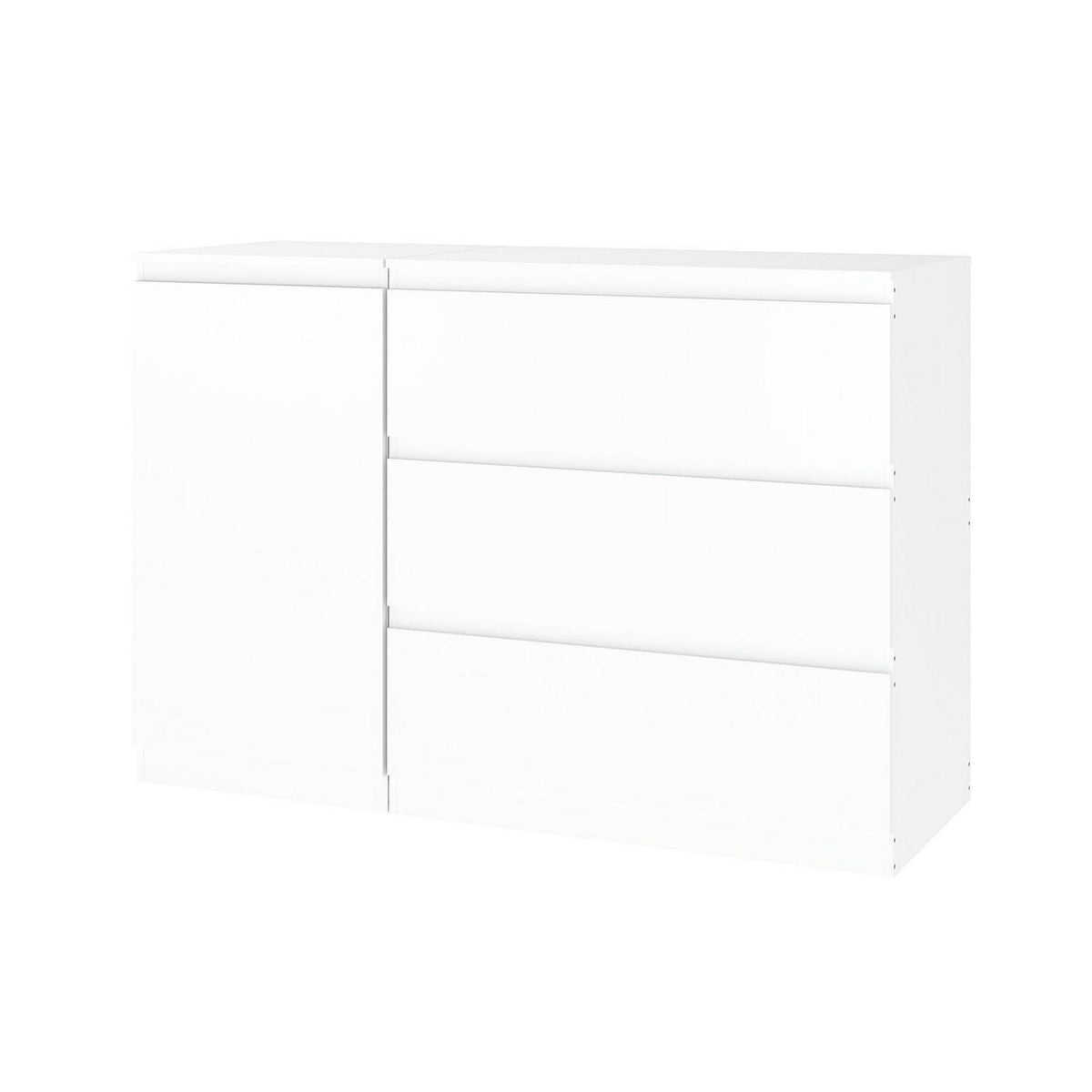 2er-Set Kommoden Weiß mit 0 & 3 Schubladen – Schlafzimmer & Büro