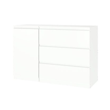 2er-Set Kommoden Weiß mit 0 & 3 Schubladen – Schlafzimmer & Büro