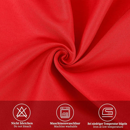 10x Rote Tischdecke für Biertisch (250x100cm) – Waschbar & Robust