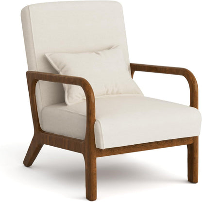 Gepolsterter Relaxsessel mit Armlehnen – Beige, Komfort & Stil