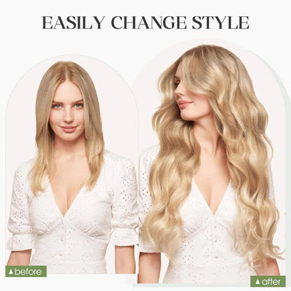 Halo Haarverlängerung Echthaar 35cm Ascheblond/Blond