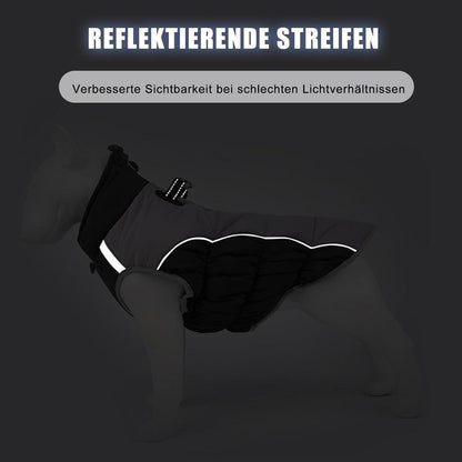Wasserdichter Hundemantel Winter – Verstellbare Jacke mit Geschirr