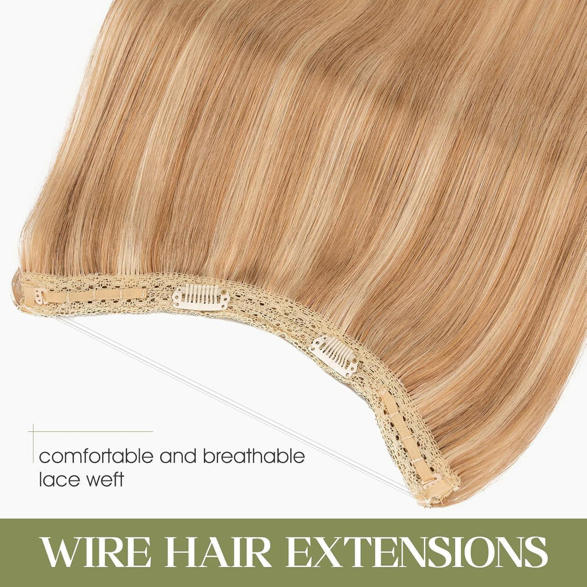 Echthaar Extension Flip In 45cm Goldbraun & Blond