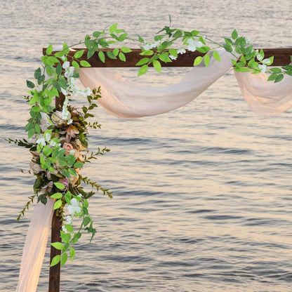 2x 3.6m Künstliche Wisteria Girlande – Weiße Seidenblumen Deko