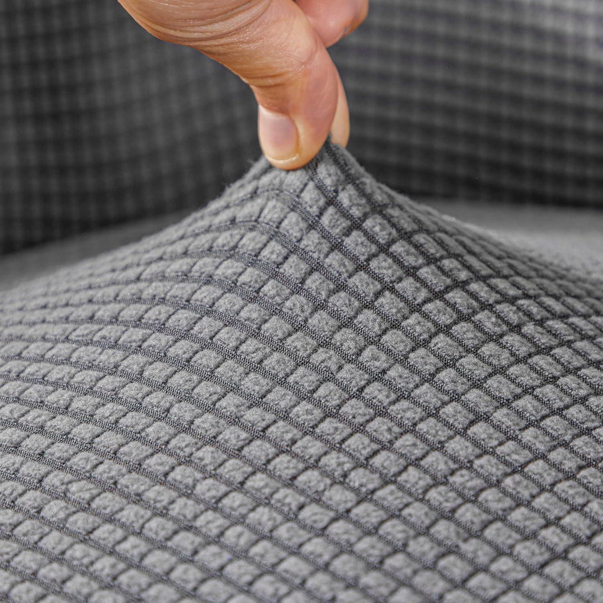 Stretch Stuhlbezüge Grau 4 Stück – XL Esszimmerstuhl Hussen