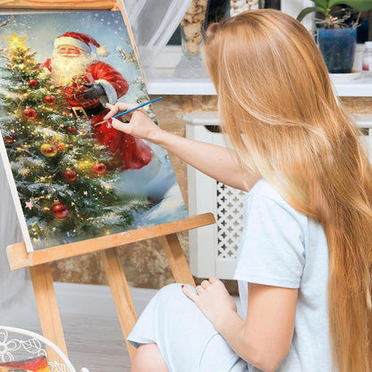 Weihnachtsmann Malen nach Zahlen Set mit Rahmen für Erwachsene