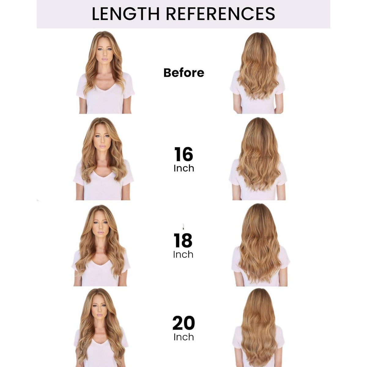 Echthaar Clip-in Extensions Blond #60 – 35cm, 100g