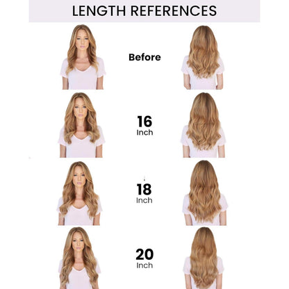 Echthaar Clip-Ins Blond – Platinblond, 45cm, 100g
