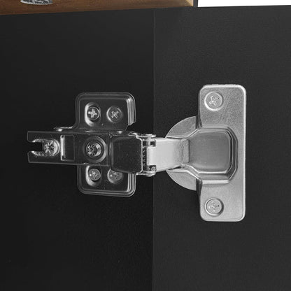 TV Lowboard Schwarz/Holz mit 3 Türen – 160x39x49,5cm
