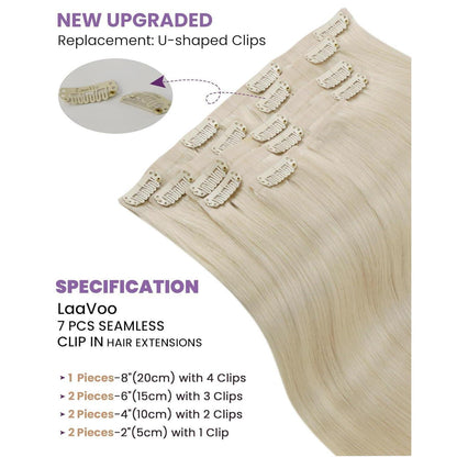 Echthaar Clip-Ins Blond #613 – 40cm, 100g