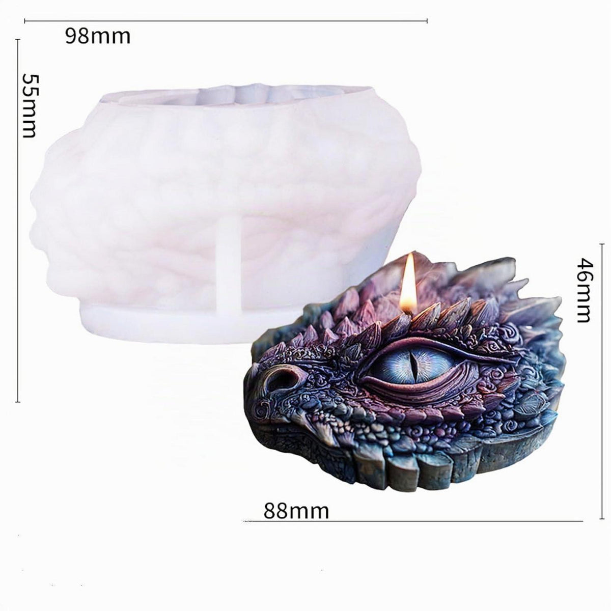Drachen Gießform für Kerzen, Seife & Deko
