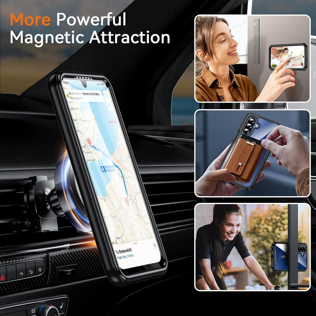 360° Handyhülle mit Displayschutz für Samsung Galaxy A17 5G (Schwarz)